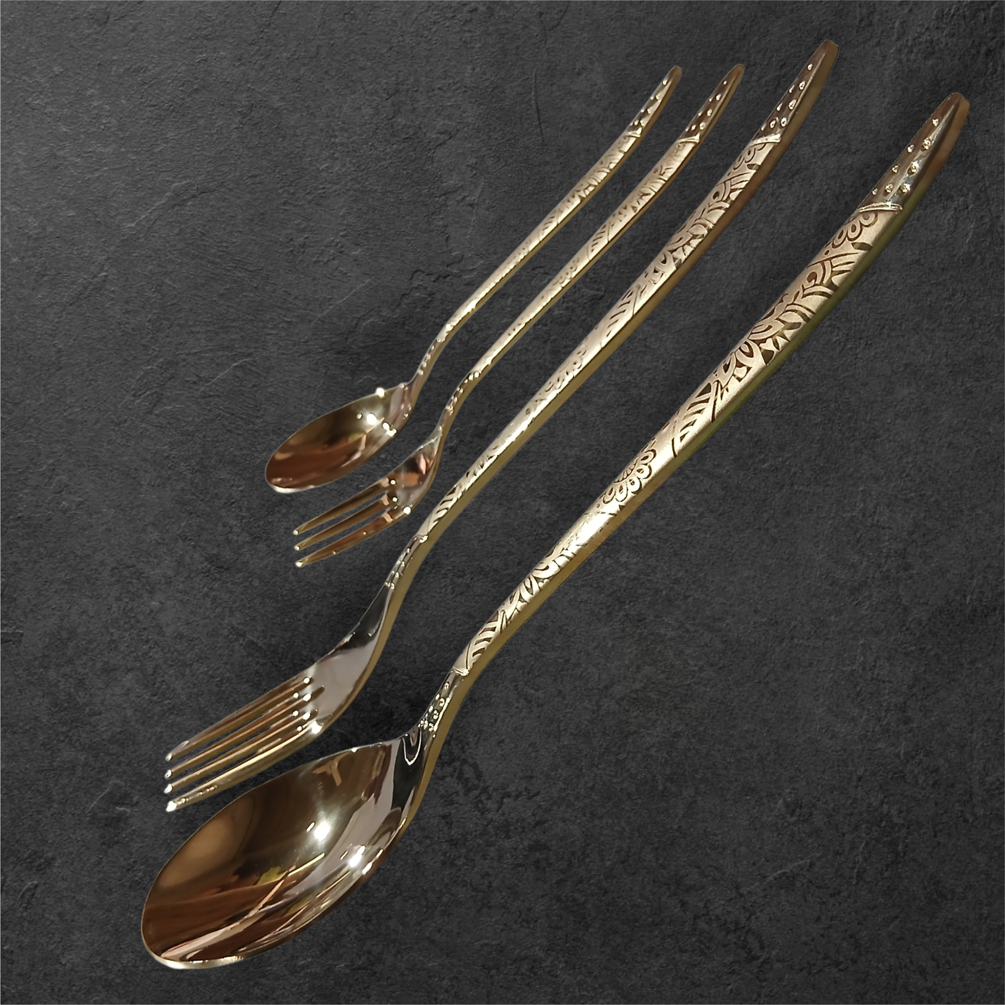 🍴ط معالق مزغرف 4مللي علي المغناطيس