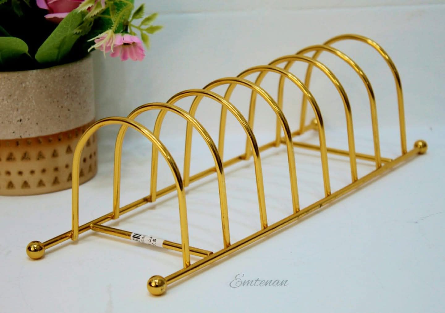 حامل اطباق لوكس ذهبي