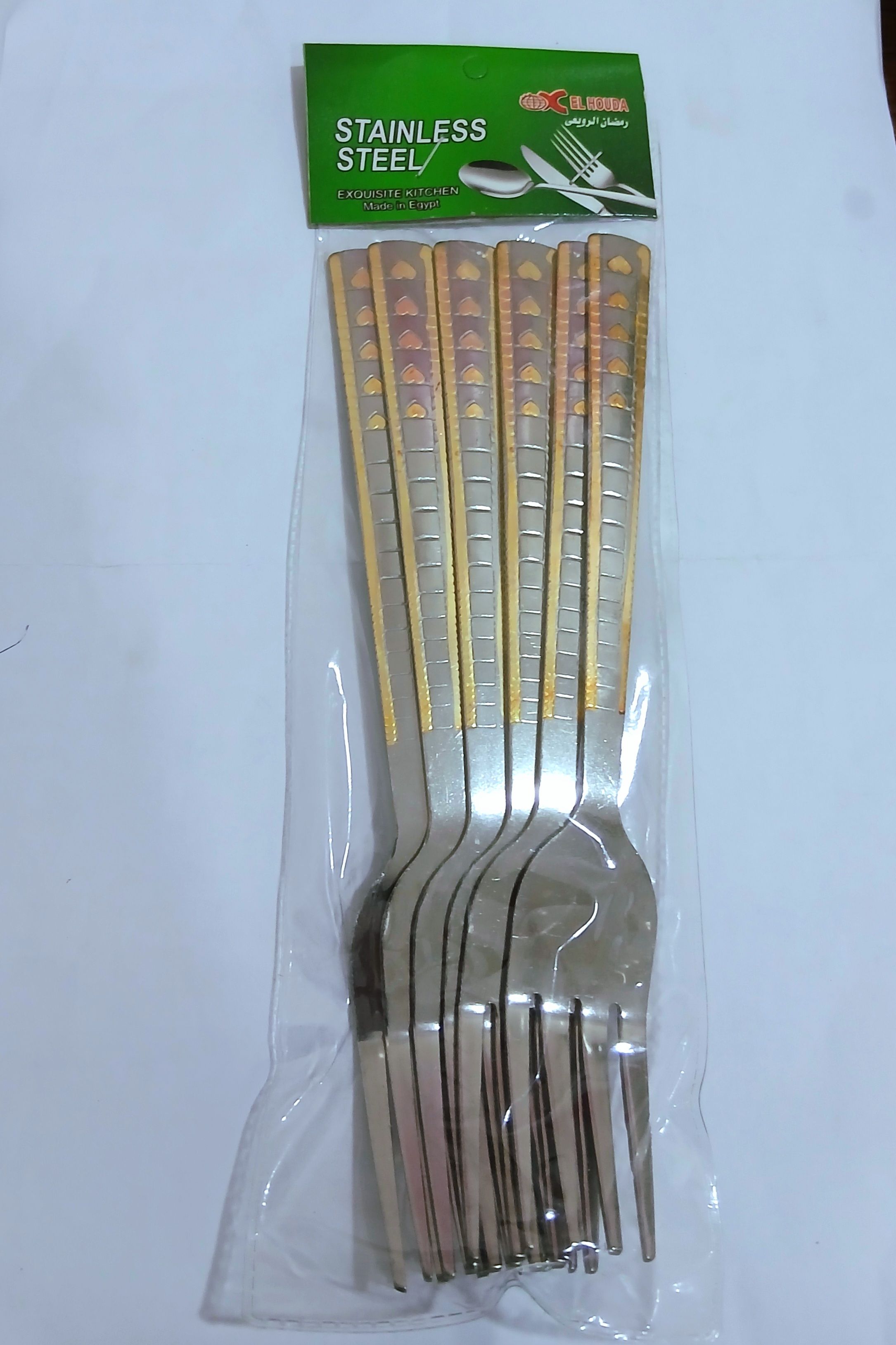 🍴شوك قلب دهبي ك