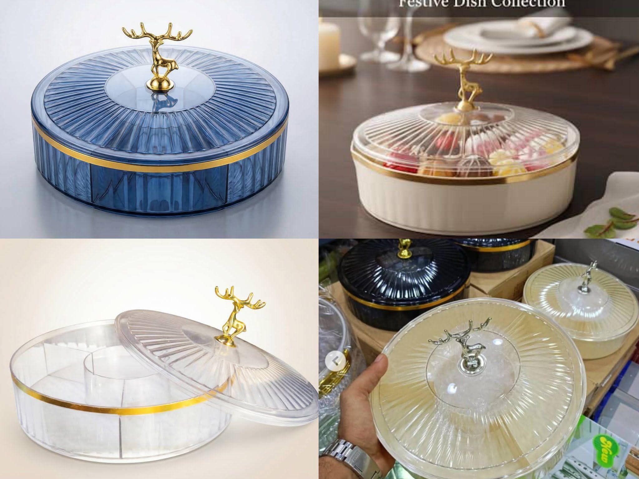 طبق تسالي شفاف