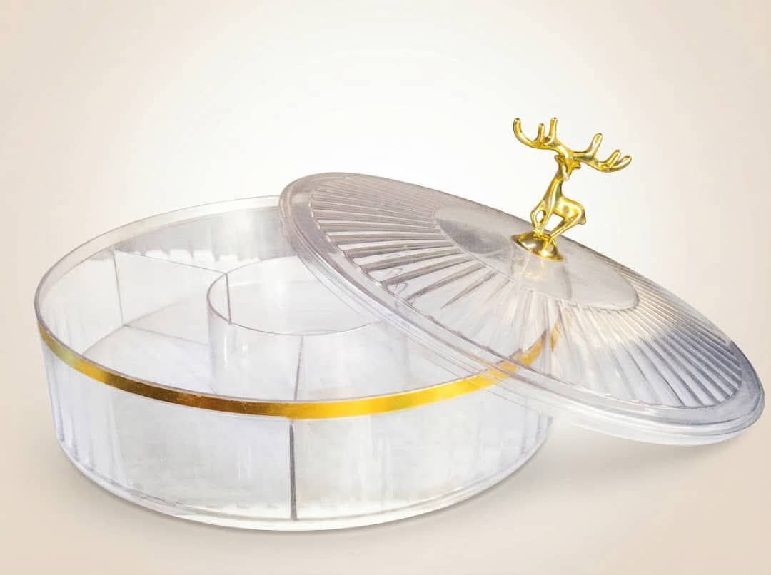 طبق تسالي شفاف