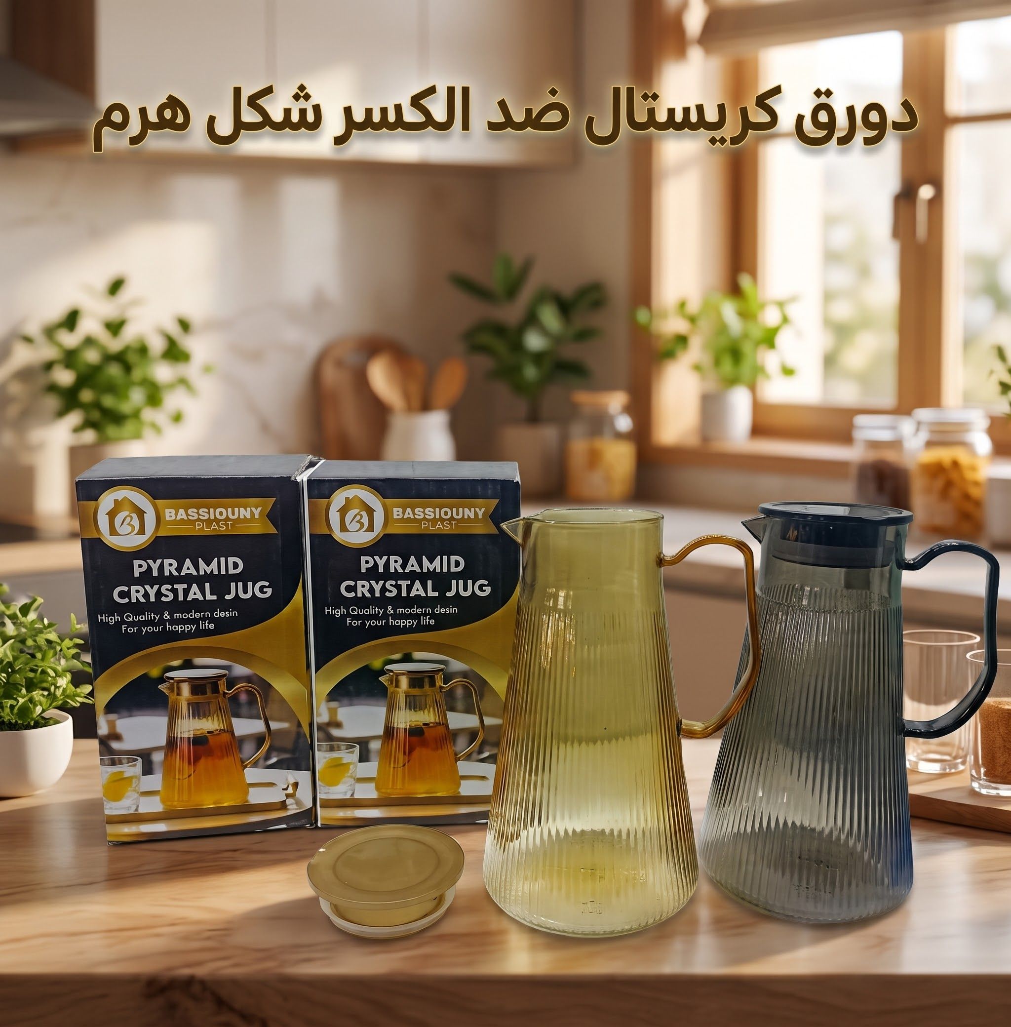 دورق كريستال ضد الكسر هرم